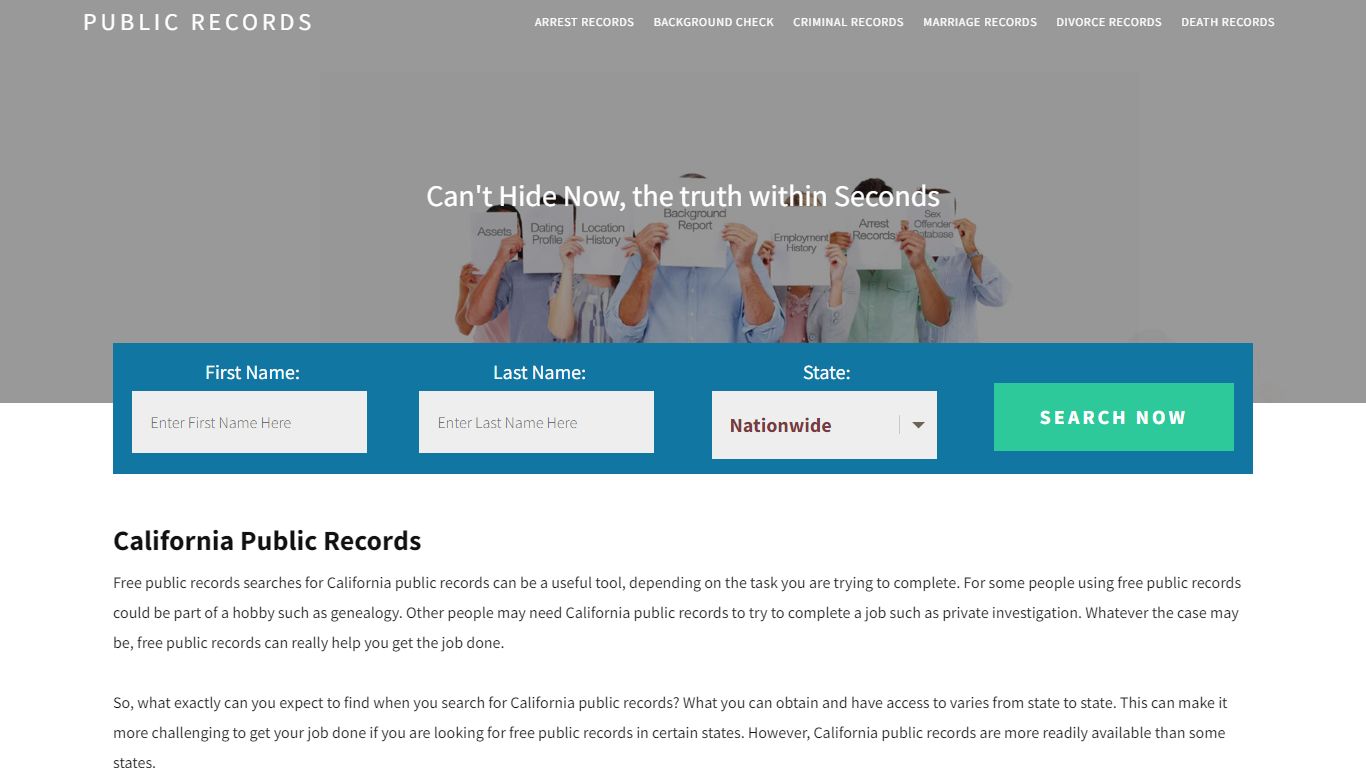 California Public Records | Get Instant Reports On People